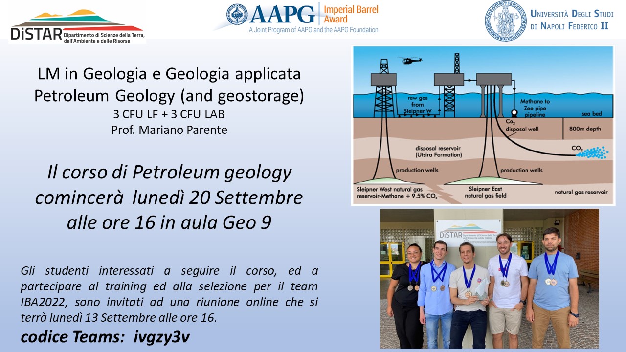 Avviso Corso di Geologia Stratigrafica 2021 2022