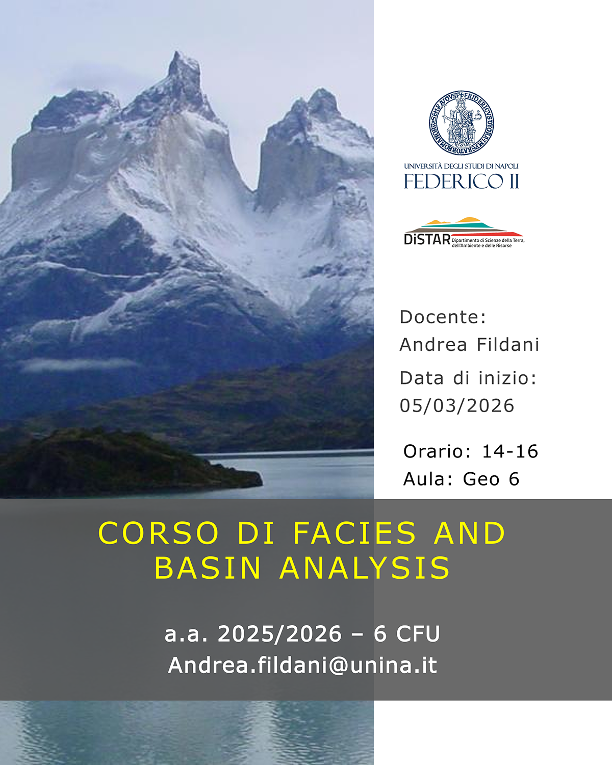 Basin Analysis locandina Corsi DiSTAR rev22 02 2025