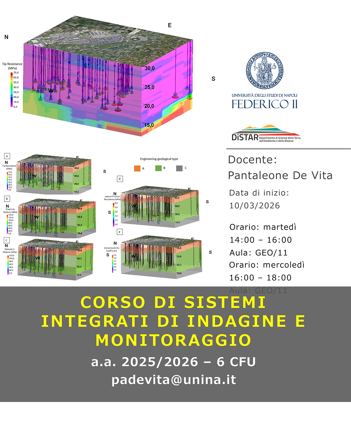 Locandina Corso Sistemi Integrati di Indagine e Monitoraggio