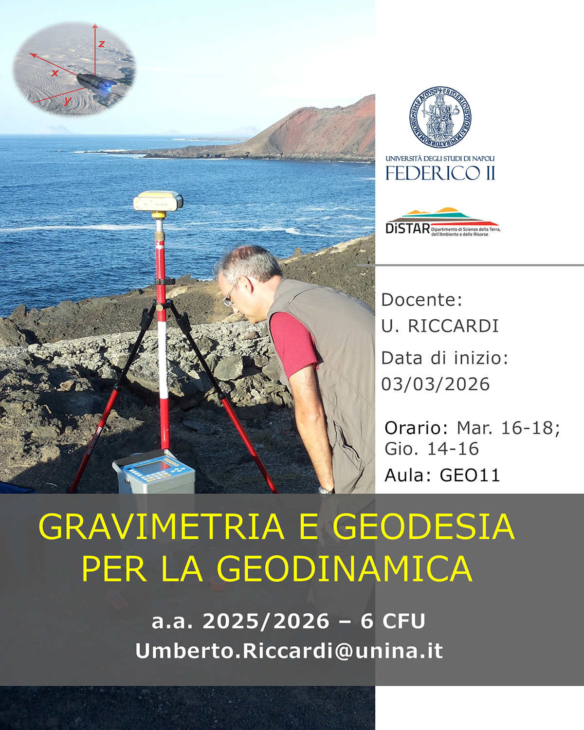 Locandina GravimetriaGeodesia per la Geodinamica