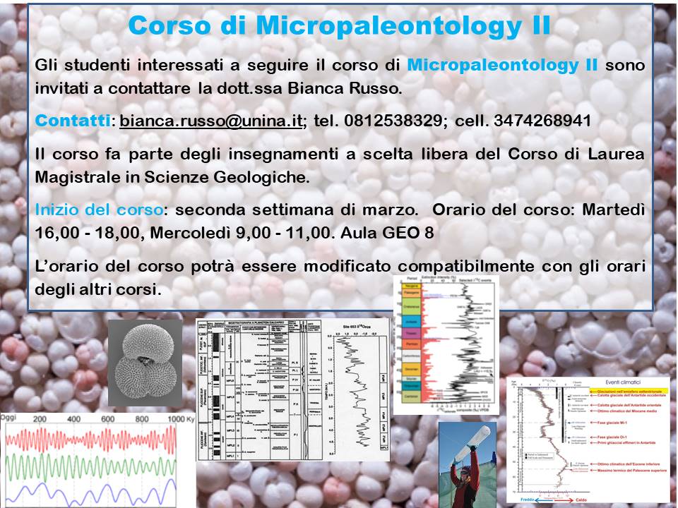 Micropaleontology II A.A. 2021 22
