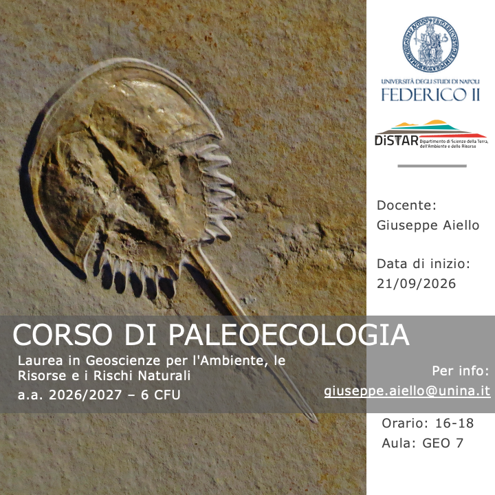 Paleoecologia Aiello Template locandina Corsi DiSTAR