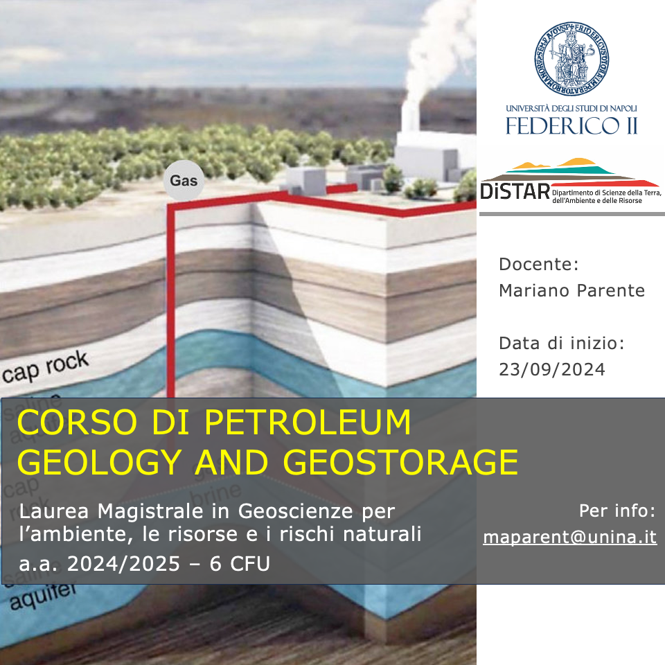locandina Corso Petroleum Geology and Geological Storage 2024