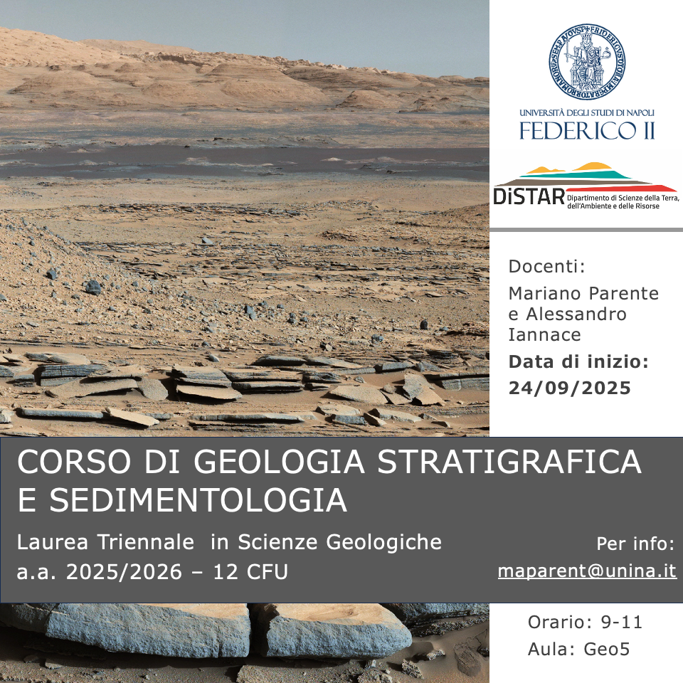locandina Corso Geologia stratigrafica e Sedimentologia aa2025 2026