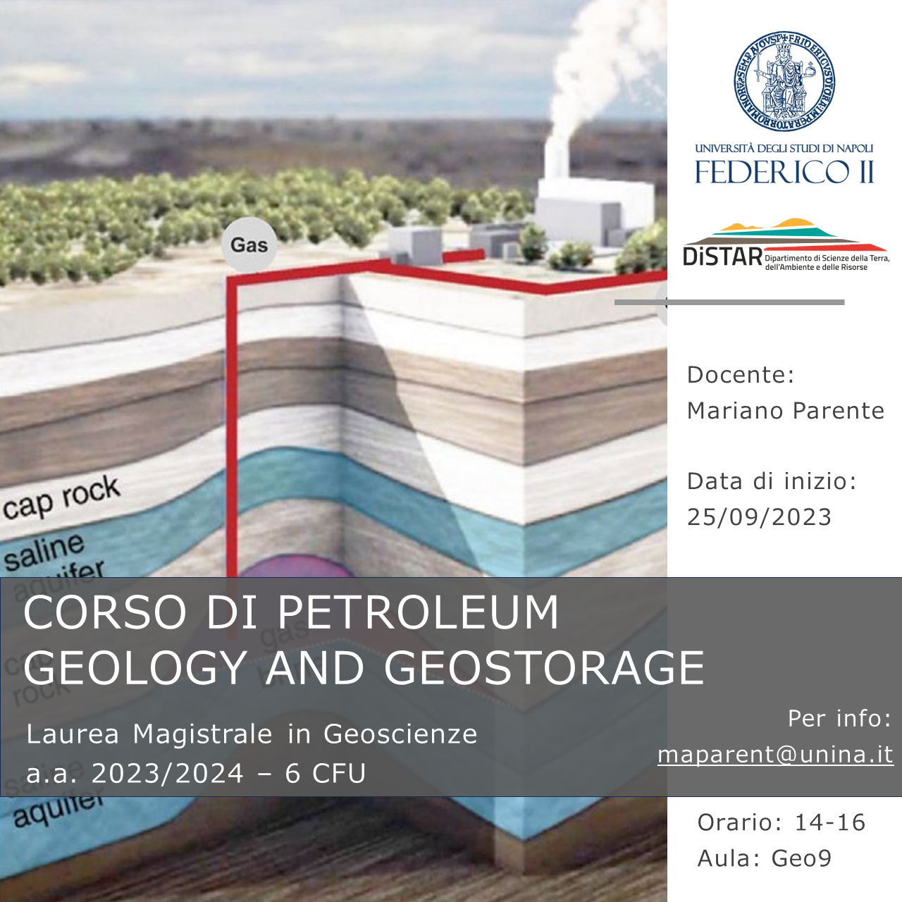 locandina Corso Petroleum Geology 